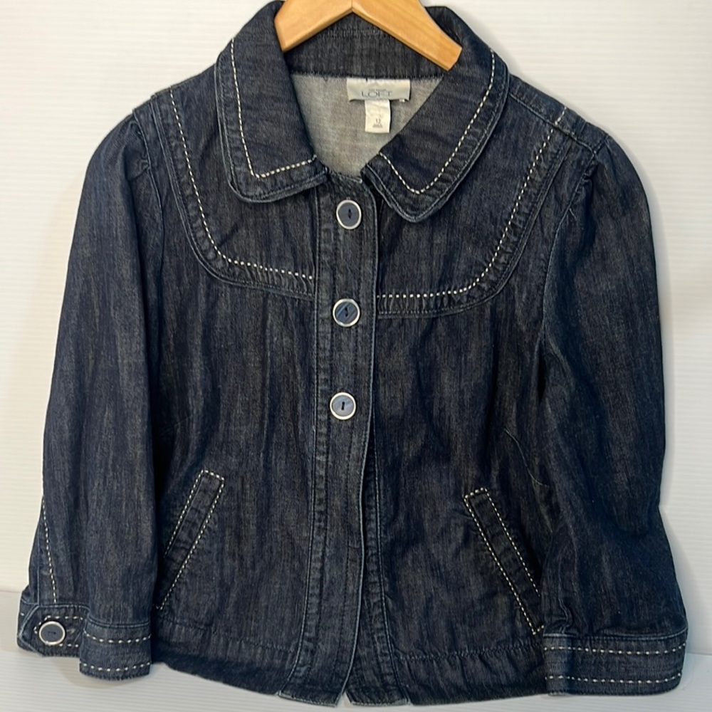 LOFT Dark Blue Jean Jacket
